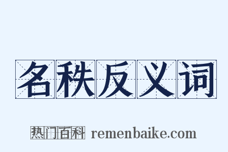 名秩反义词是什么意思的图片